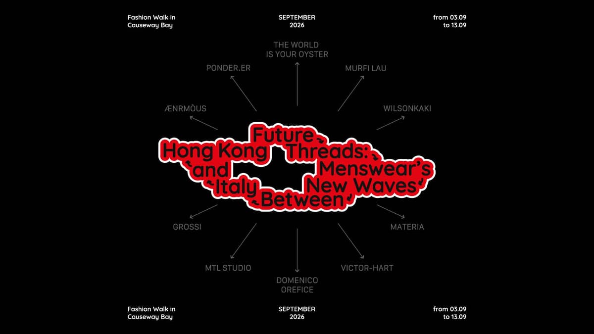共織新意：意大利與香港男裝新浪潮 Future Threads